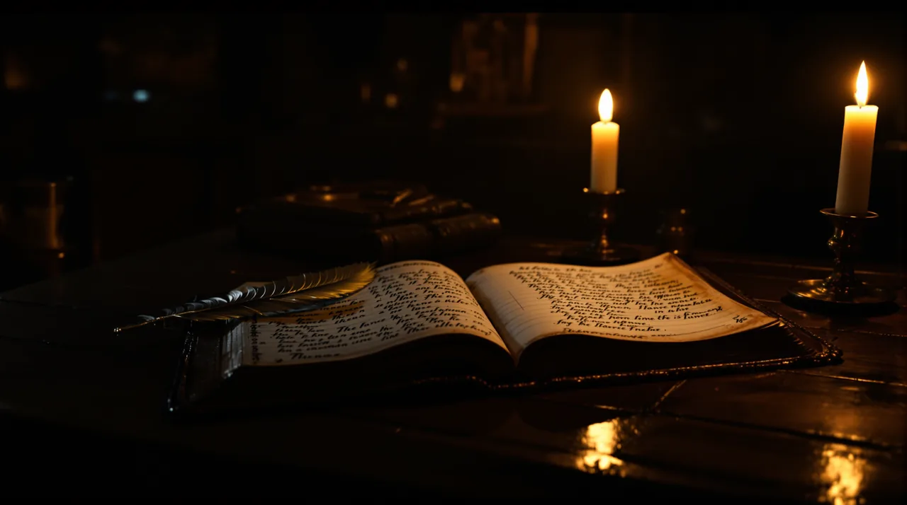 A seventeenth-century chancery ledger by candlelight